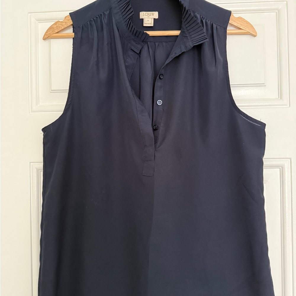 J. Crew Women's Navy Sleeveless Top